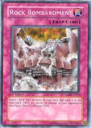 Rock Bombardment TLM-EN055 card from The Lost Millennium