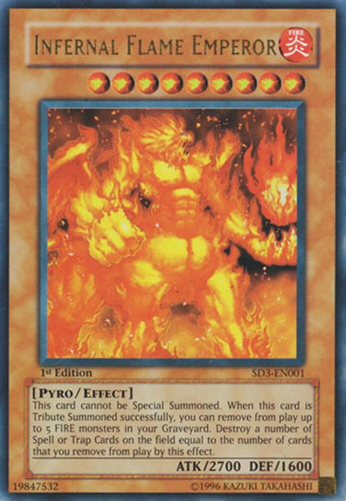 Infernal Flame Emperor SD3-EN001 card from Structure Deck: Blaze of Destruction
