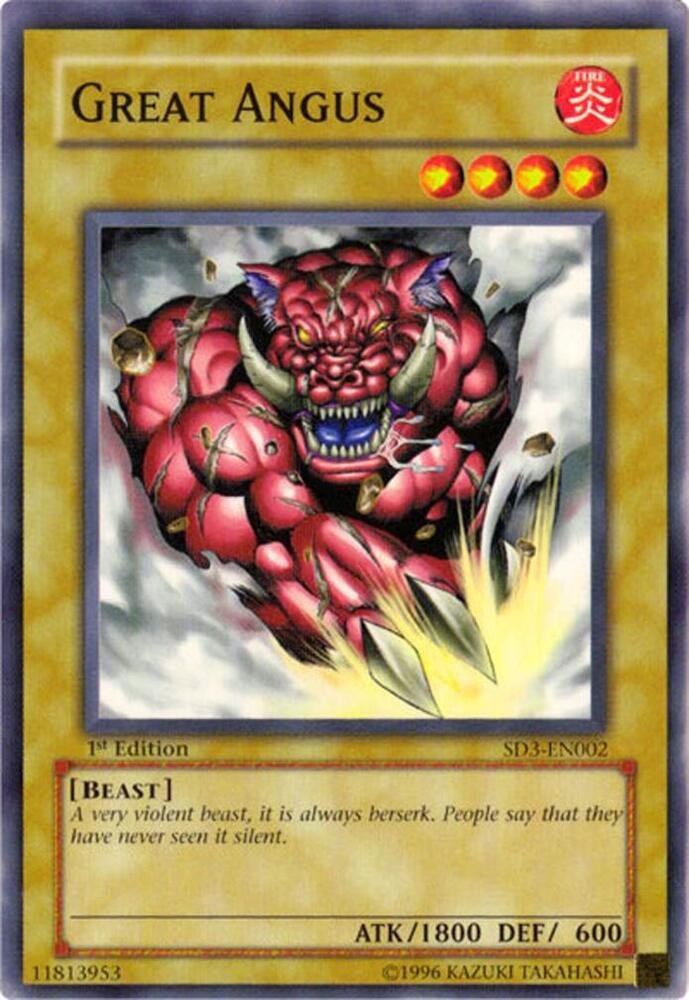 Great Angus SD3-EN002 card from Structure Deck: Blaze of Destruction