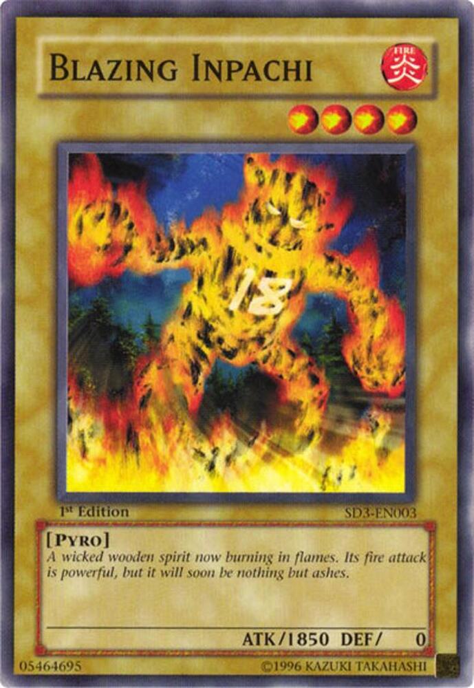Blazing Inpachi SD3-EN003 card from Structure Deck: Blaze of Destruction