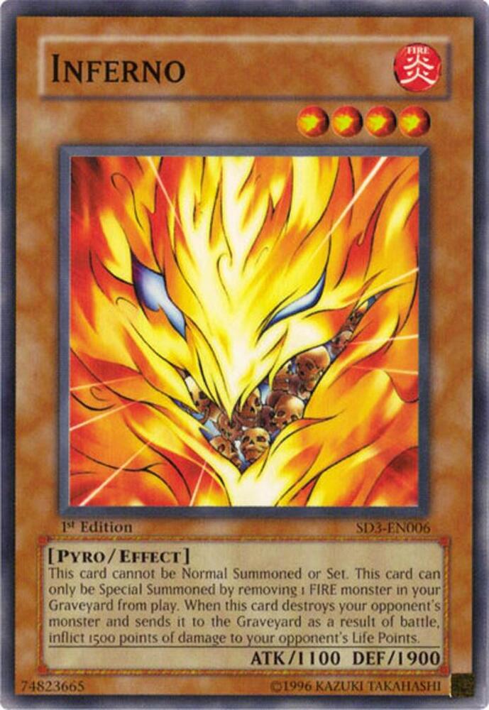 Inferno SD3-EN006 card from Structure Deck: Blaze of Destruction
