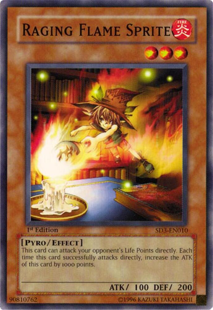 Raging Flame Sprite SD3-EN010 card from Structure Deck: Blaze of Destruction
