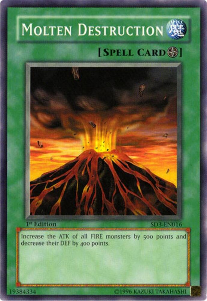 Molten Destruction SD3-EN016 card from Structure Deck: Blaze of Destruction