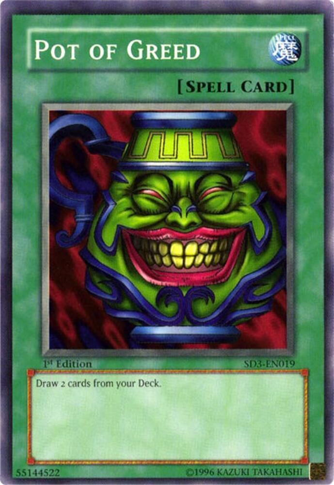 Pot of Greed SD3-EN019 card from Structure Deck: Blaze of Destruction