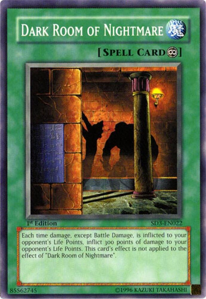 Dark Room of Nightmare SD3-EN022 card from Structure Deck: Blaze of Destruction