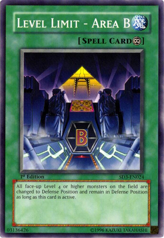 Level Limit - Area B SD3-EN024 card from Structure Deck: Blaze of Destruction