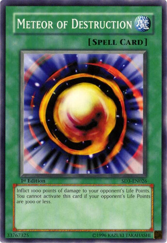 Meteor of Destruction SD3-EN026 card from Structure Deck: Blaze of Destruction