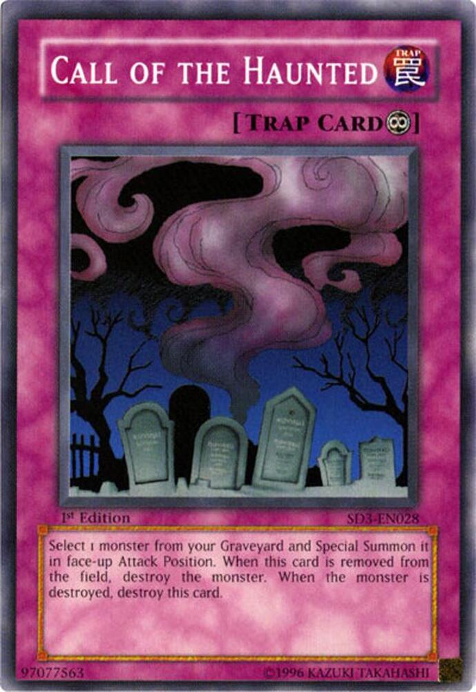 Call of the Haunted SD3-EN028 card from Structure Deck: Blaze of Destruction