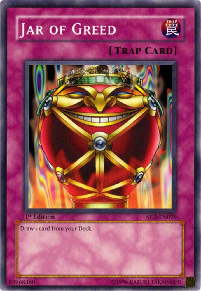 Jar of Greed SD3-EN029 card from Structure Deck: Blaze of Destruction