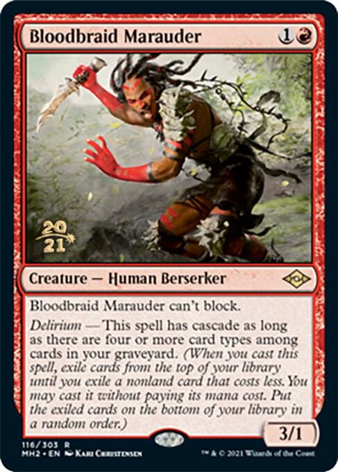 Bloodbraid Marauder 116 card from Prerelease Cards