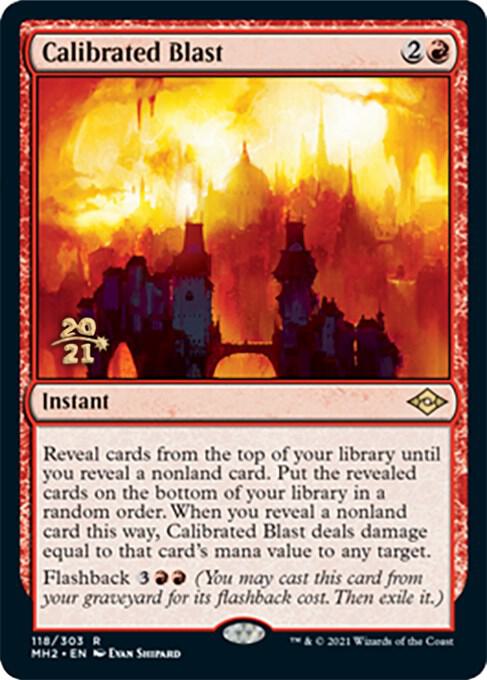 Calibrated Blast 118 card from Prerelease Cards