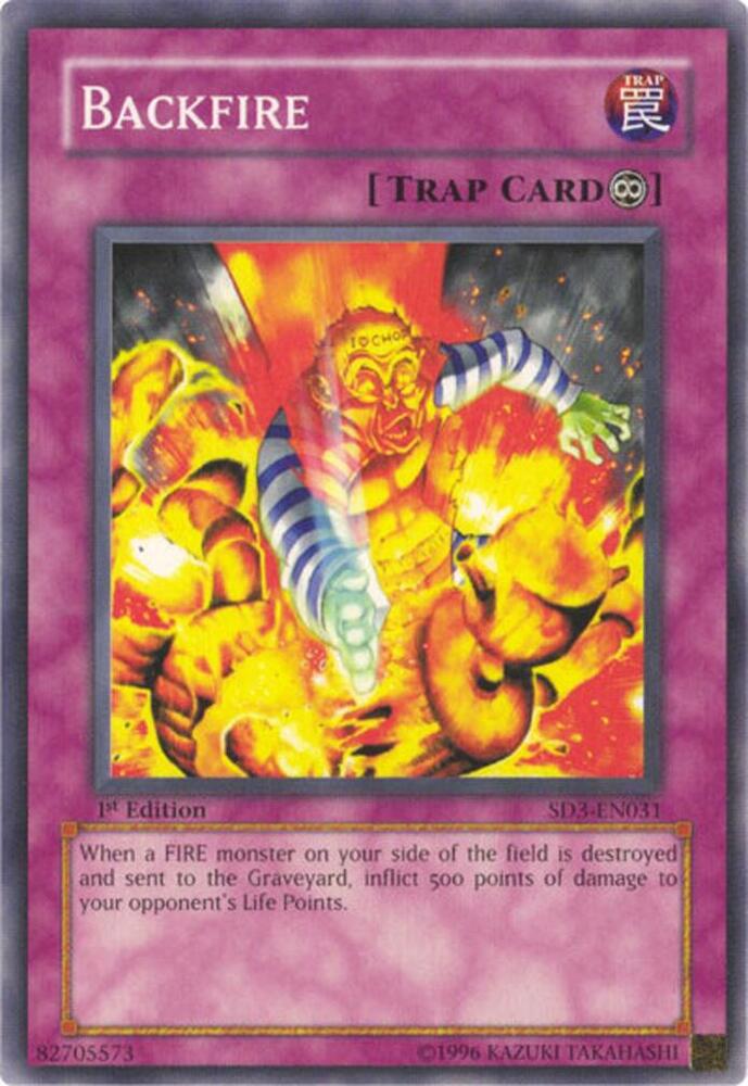 Backfire SD3-EN031 card from Structure Deck: Blaze of Destruction