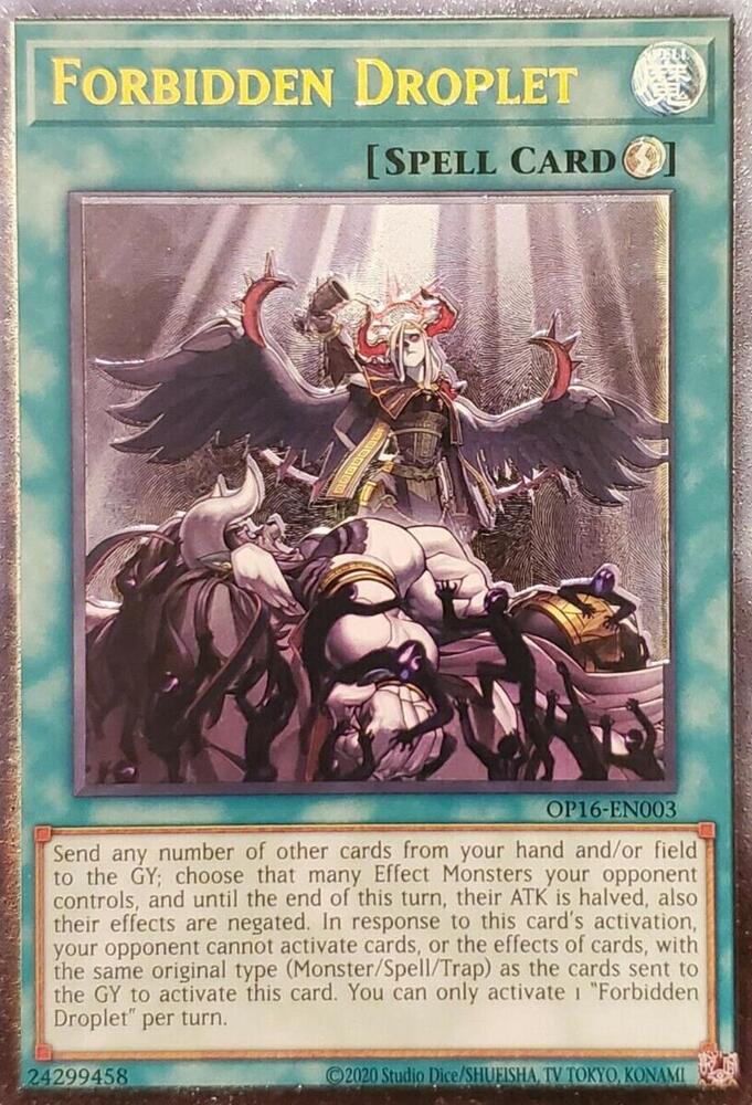 Forbidden Droplet (UTR) OP16-EN003 card from OTS Tournament Pack 16