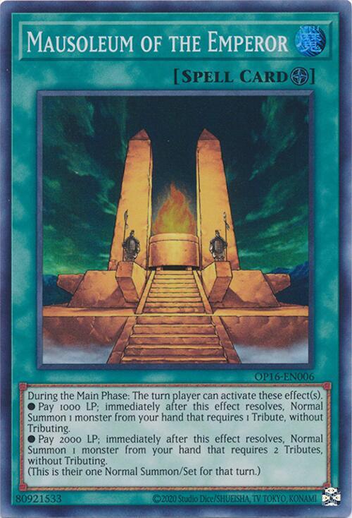 Mausoleum of the Emperor OP16-EN006 card from OTS Tournament Pack 16