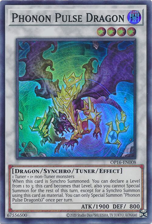 Phonon Pulse Dragon OP16-EN008 card from OTS Tournament Pack 16