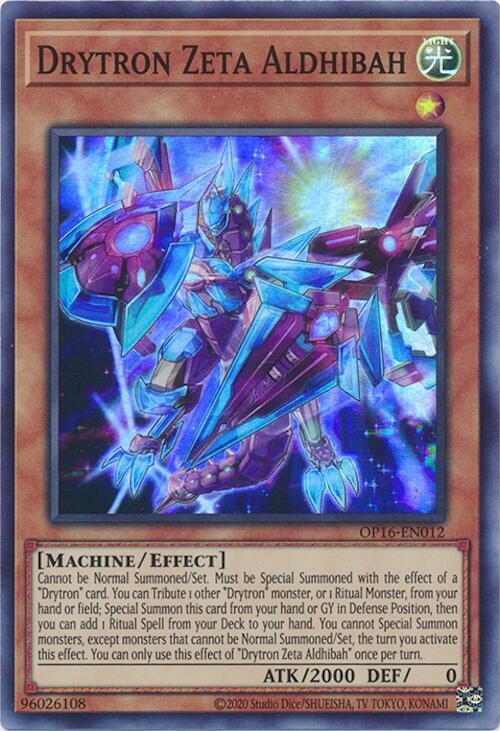 Drytron Zeta Aldhibah OP16-EN012 card from OTS Tournament Pack 16
