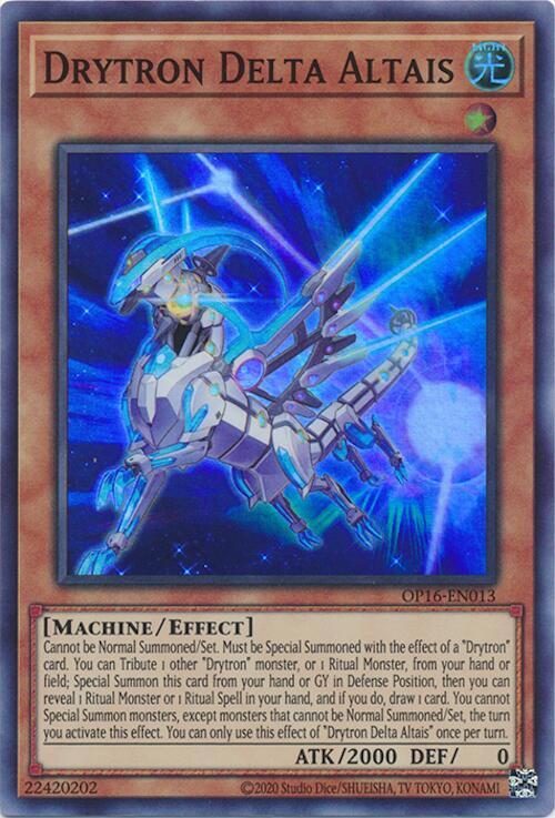 Drytron Delta Altais OP16-EN013 card from OTS Tournament Pack 16