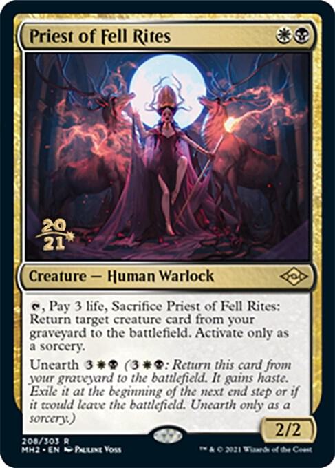 Priest of Fell Rites 208 card from Prerelease Cards