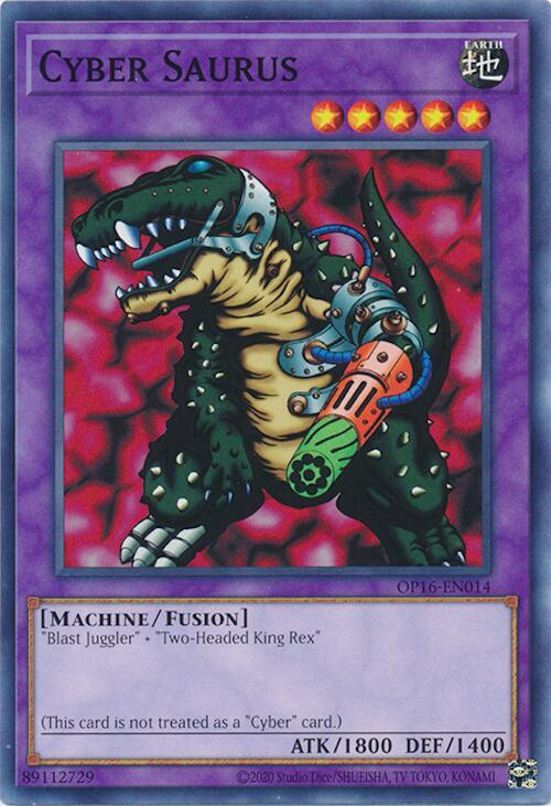 Cyber Saurus OP16-EN014 card from OTS Tournament Pack 16