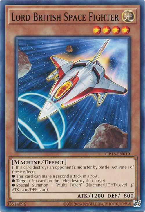Lord British Space Fighter OP16-EN019 card from OTS Tournament Pack 16