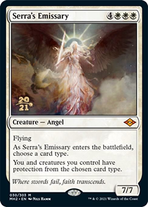 Serra's Emissary 30 card from Prerelease Cards