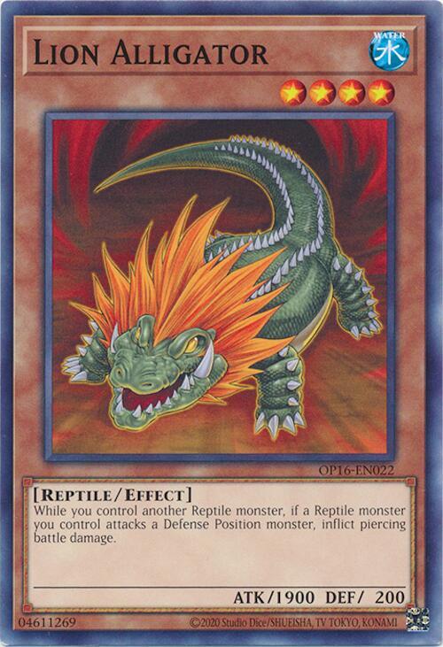 Lion Alligator OP16-EN022 card from OTS Tournament Pack 16
