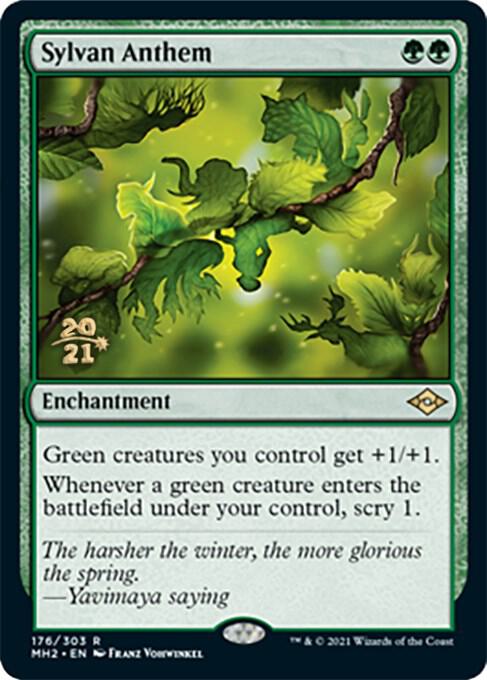 Sylvan Anthem 176 card from Prerelease Cards