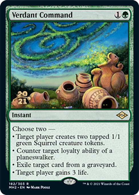Verdant Command 182 card from Prerelease Cards