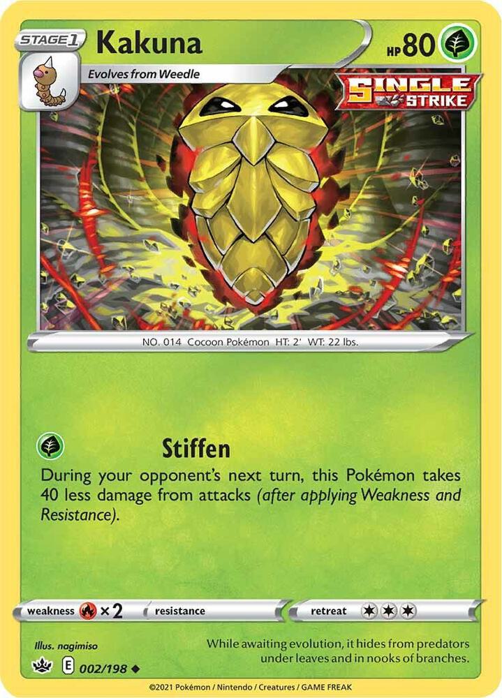 Kakuna 002/198 card from SWSH06: Chilling Reign