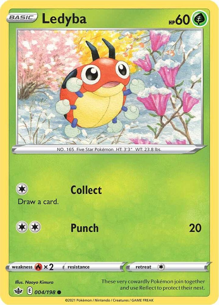 Ledyba 004/198 card from SWSH06: Chilling Reign
