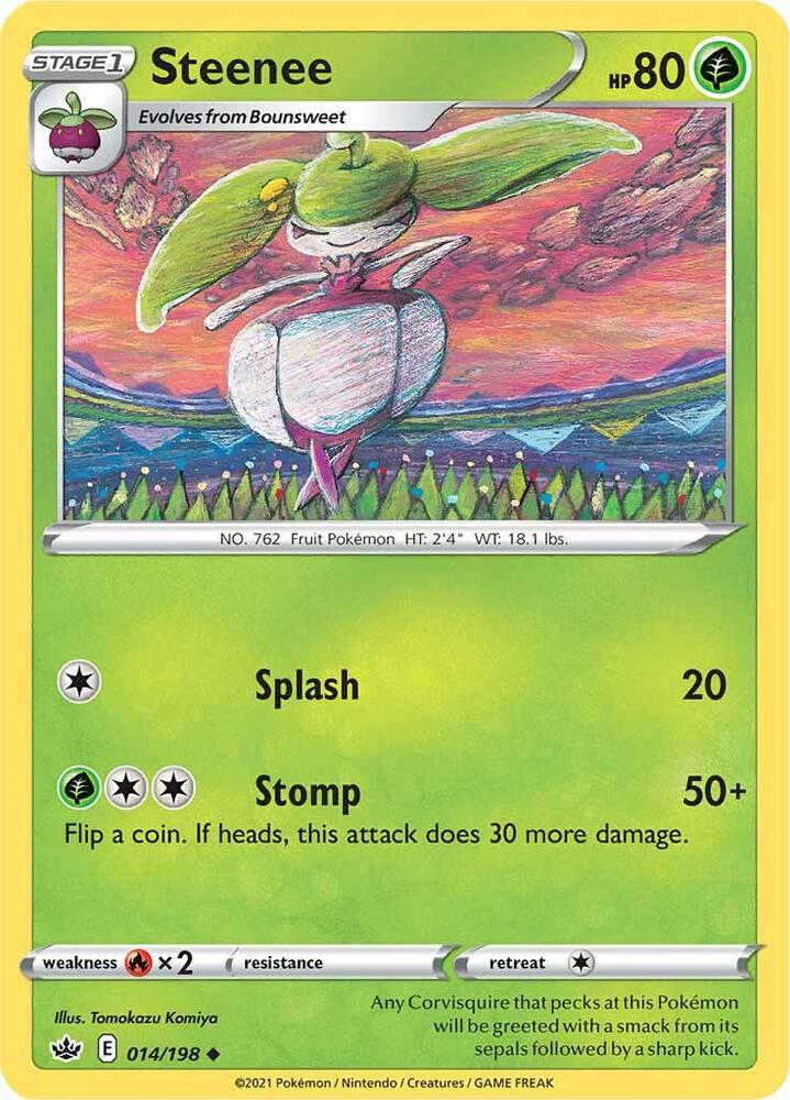 Steenee 014/198 card from SWSH06: Chilling Reign