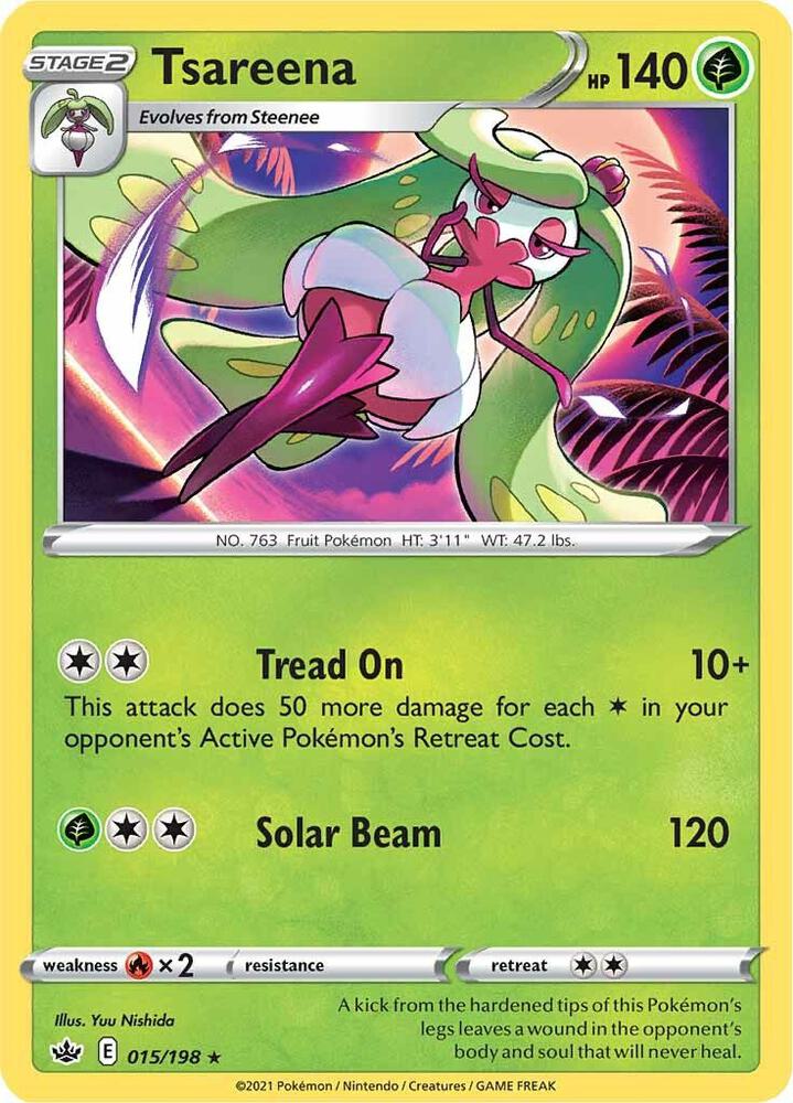 Tsareena 015/198 card from SWSH06: Chilling Reign