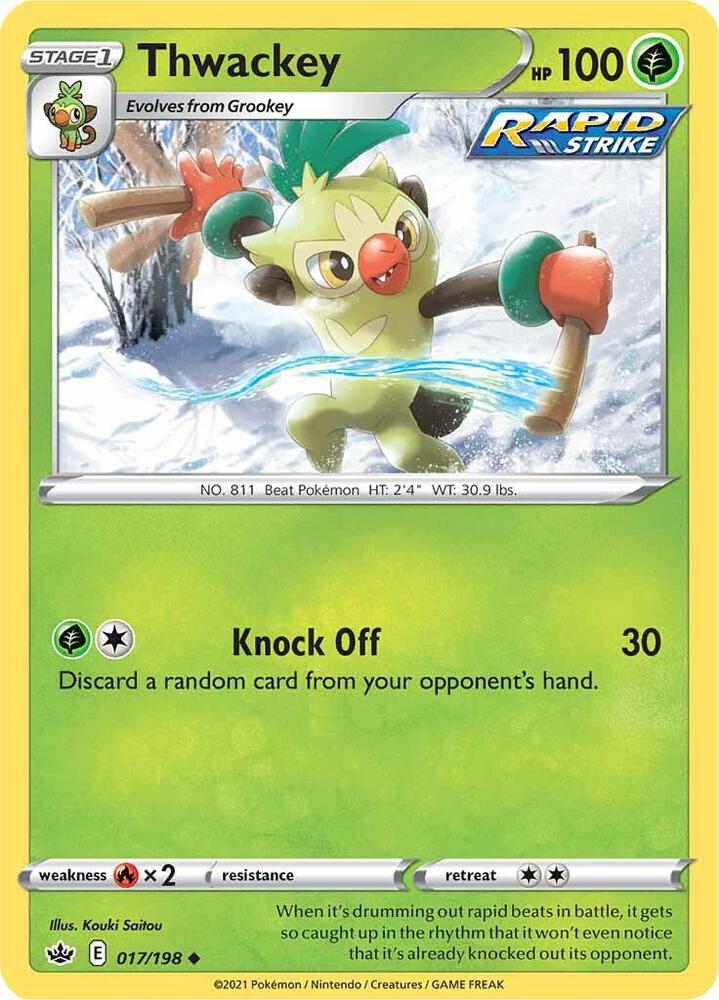 Thwackey 017/198 card from SWSH06: Chilling Reign