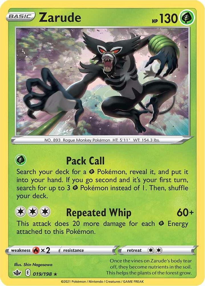 Zarude 019/198 card from SWSH06: Chilling Reign