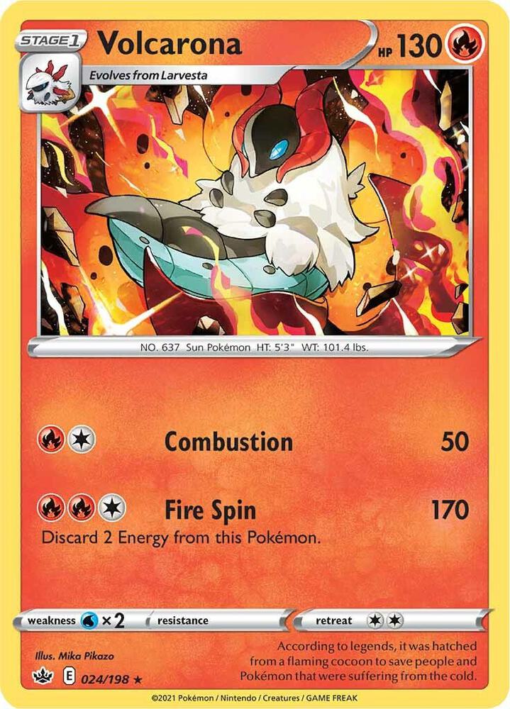 Volcarona 024/198 card from SWSH06: Chilling Reign