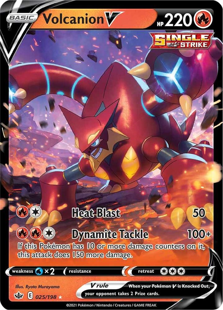 Volcanion V 025/198 card from SWSH06: Chilling Reign