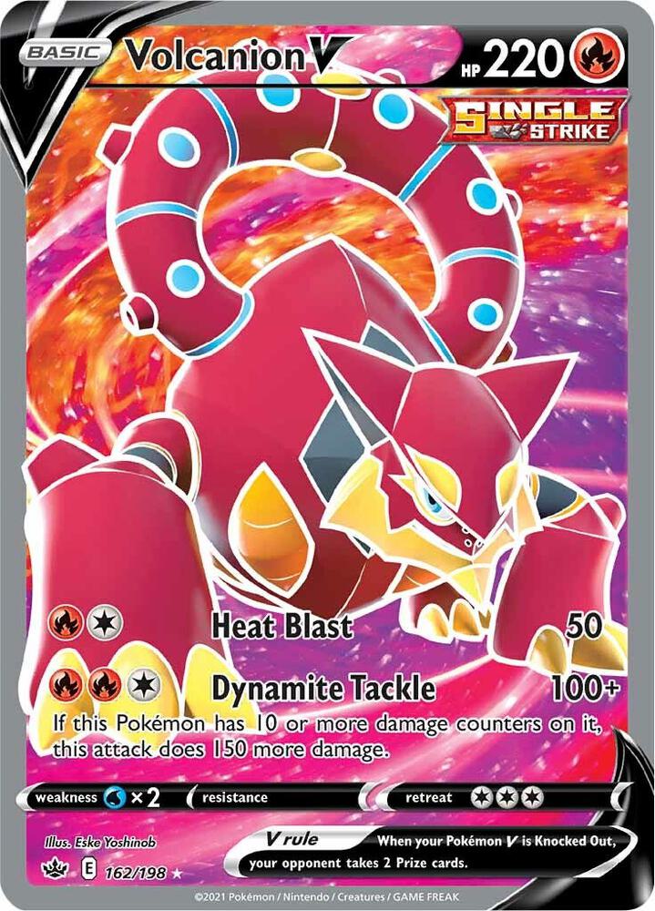 Volcanion V (Full Art) 162/198 card from SWSH06: Chilling Reign