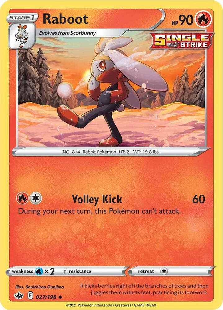 Raboot 027/198 card from SWSH06: Chilling Reign