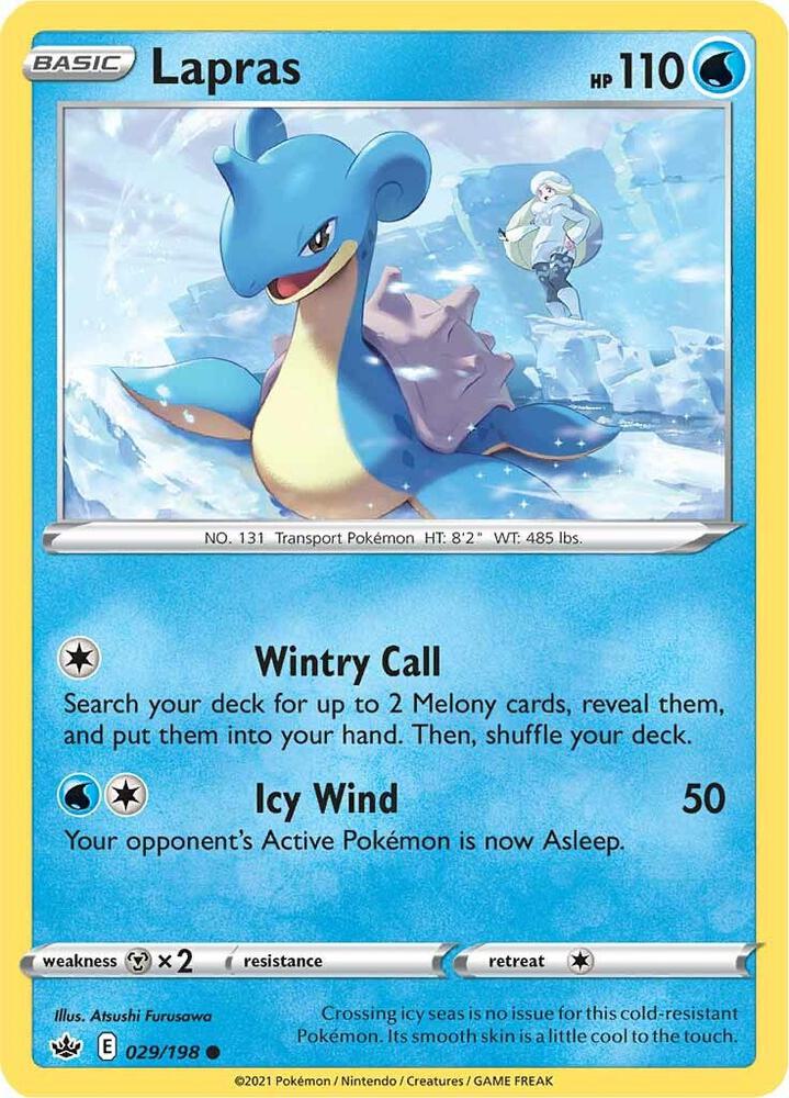 Lapras 029/198 card from SWSH06: Chilling Reign