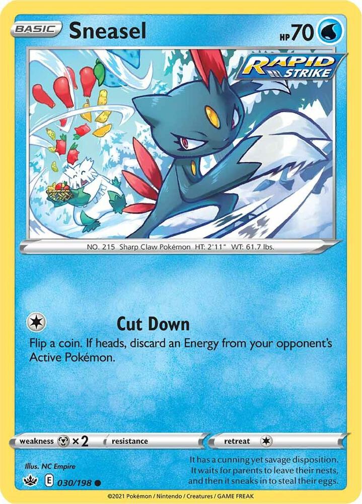 Sneasel 030/198 card from SWSH06: Chilling Reign