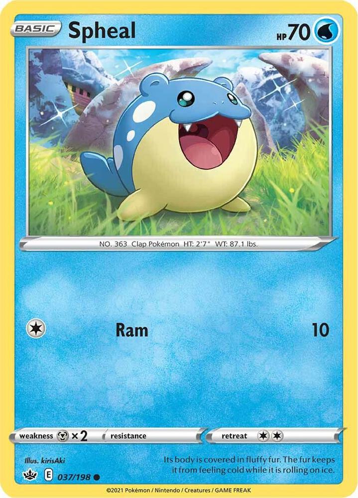 Spheal 037/198 card from SWSH06: Chilling Reign