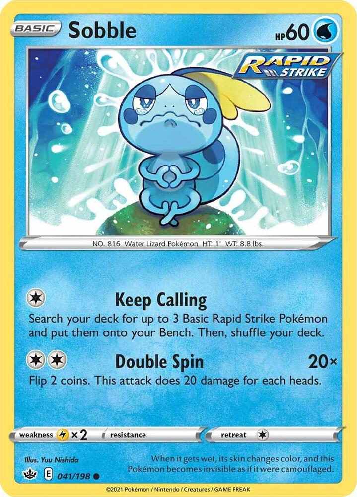 Sobble 041/198 card from SWSH06: Chilling Reign