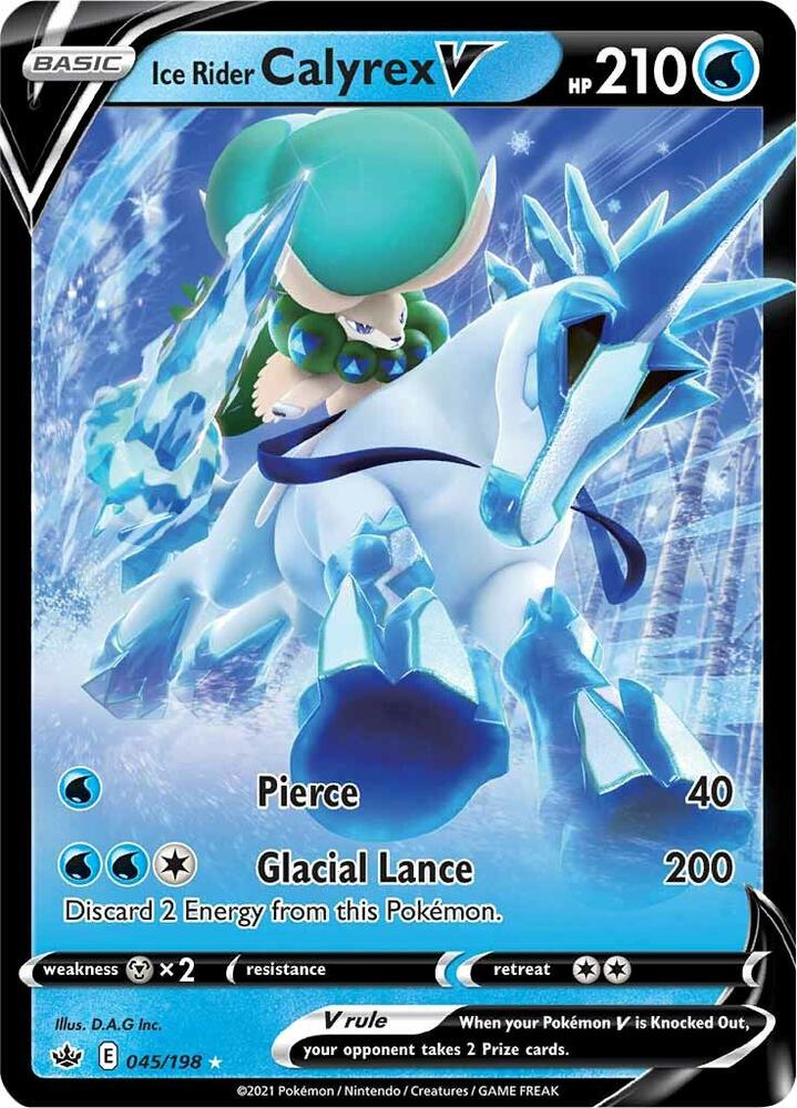 Ice Rider Calyrex V 045/198 card from SWSH06: Chilling Reign