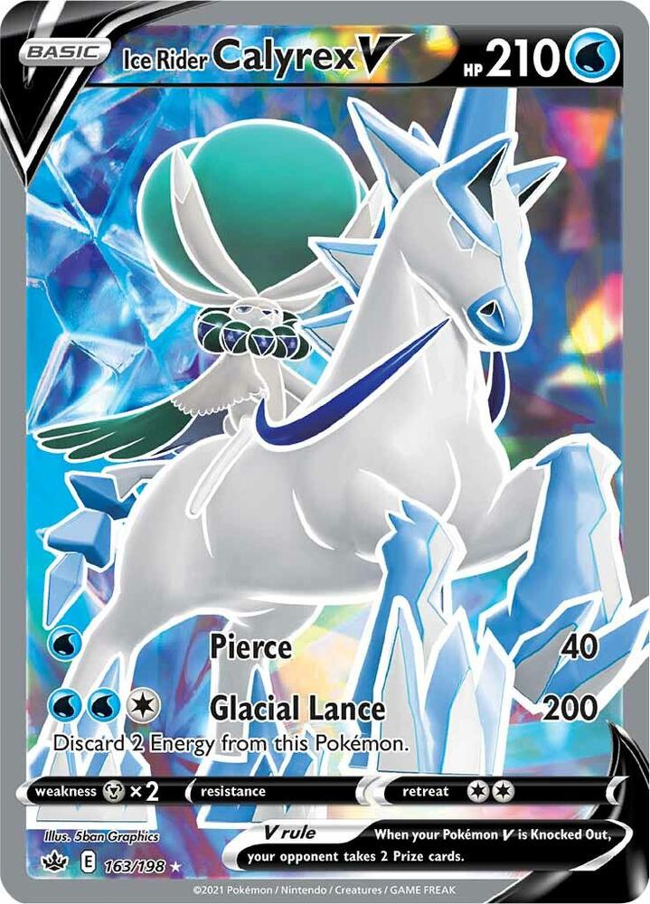 Ice Rider Calyrex V (Full Art) 163/198 card from SWSH06: Chilling Reign