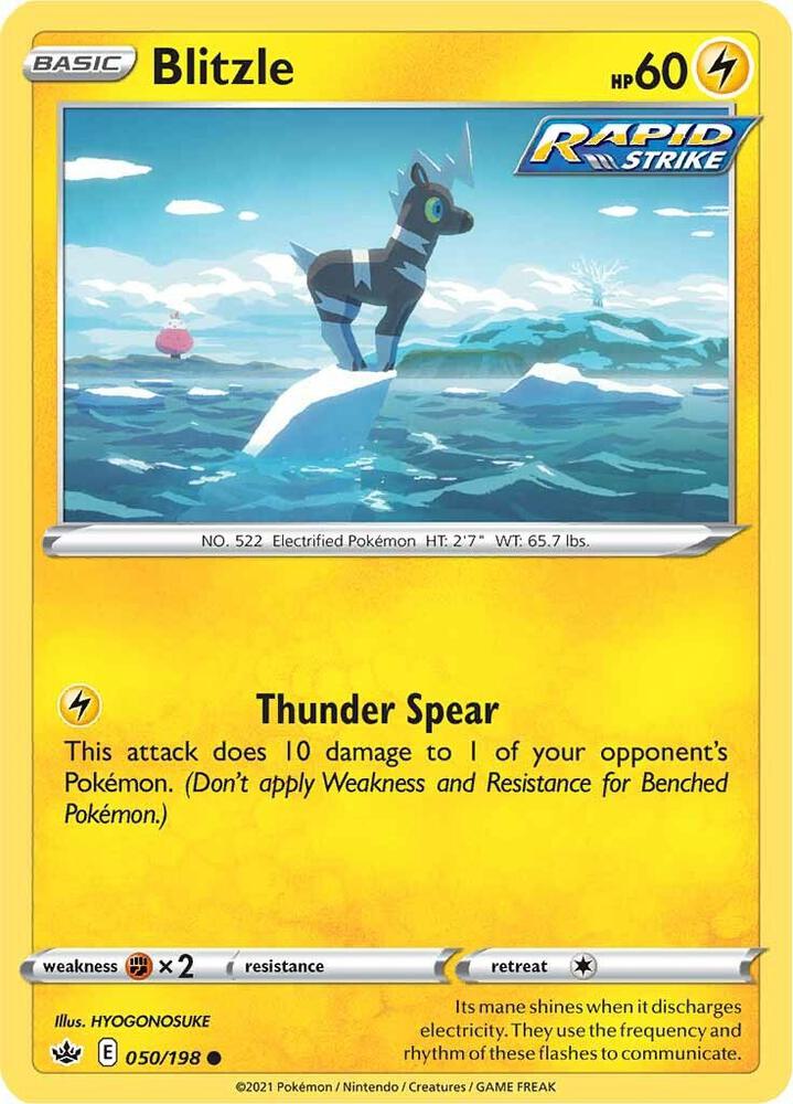 Blitzle 050/198 card from SWSH06: Chilling Reign