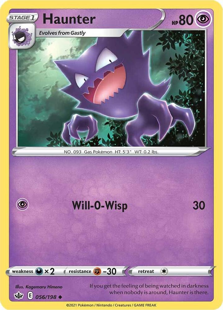 Haunter 056/198 card from SWSH06: Chilling Reign