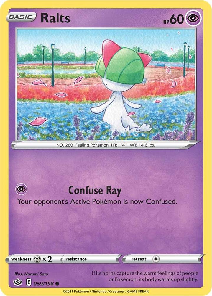 Ralts 059/198 card from SWSH06: Chilling Reign