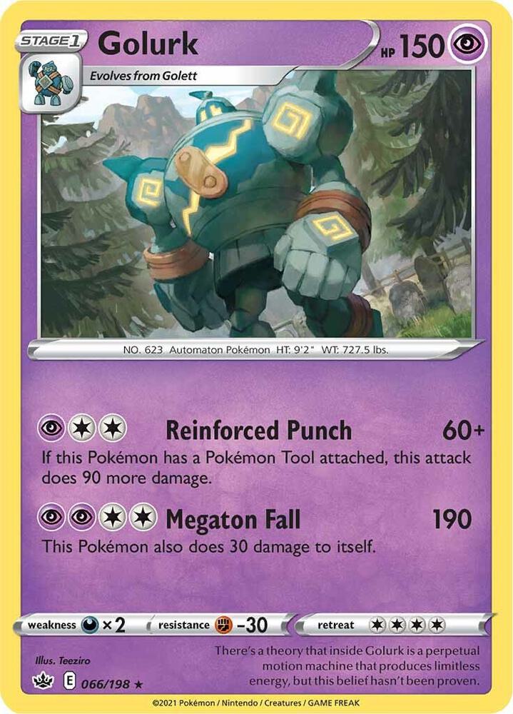 Golurk 066/198 card from SWSH06: Chilling Reign