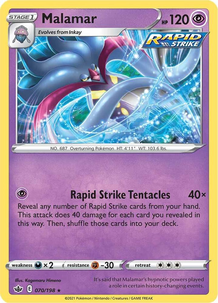 Malamar 070/198 card from SWSH06: Chilling Reign