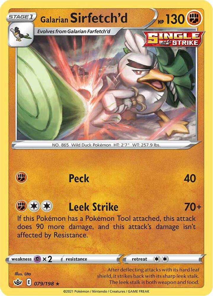 Galarian Sirfetch'd 079/198 card from SWSH06: Chilling Reign